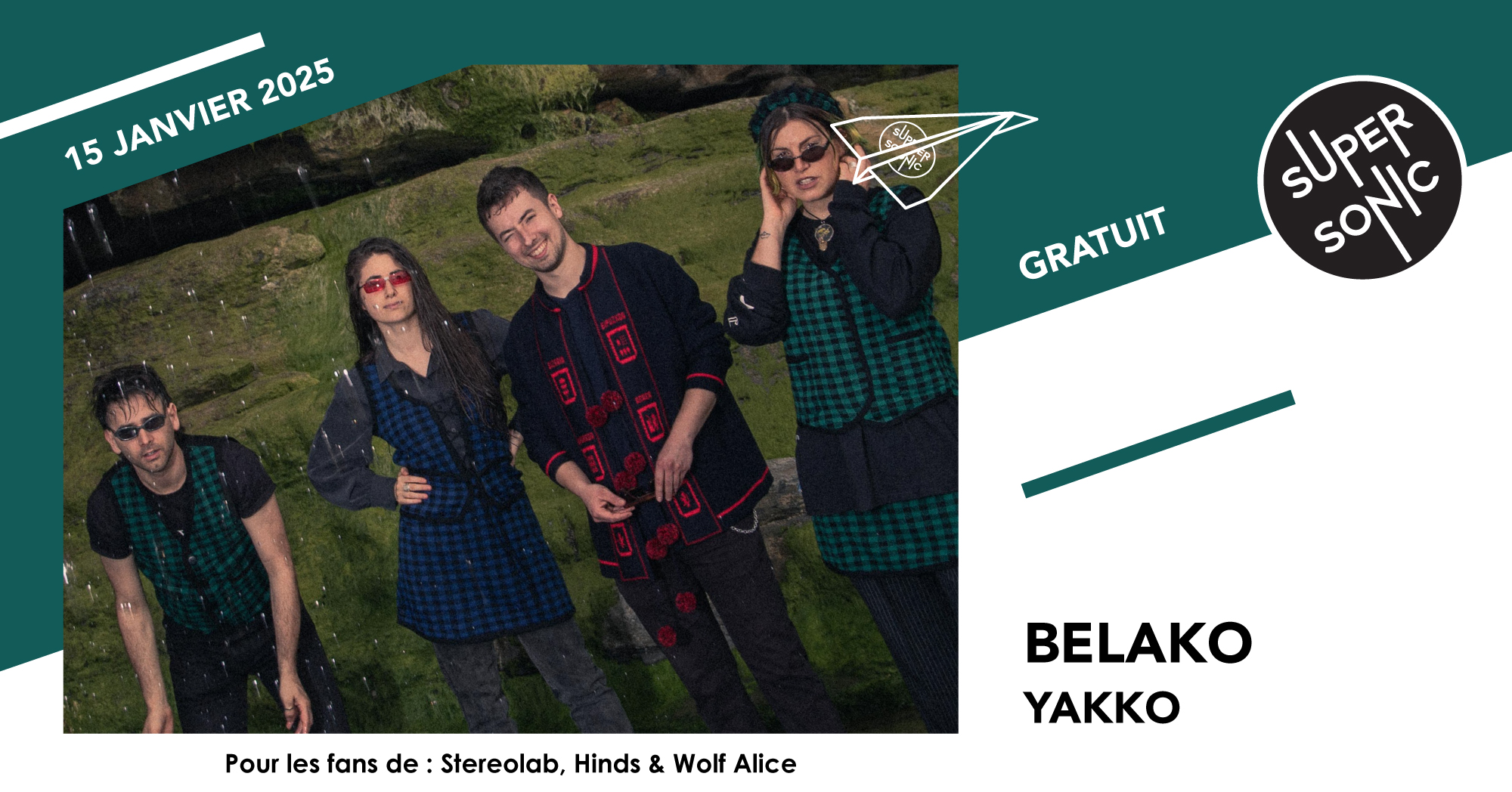 Belako - Yakko / Supersonic (Free entry) Le 15 janv 2025