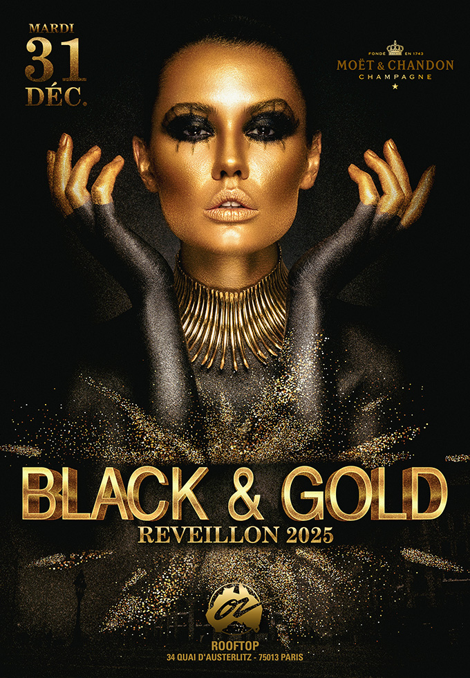 Black & Gold / Réveillon 2025 @ Café Oz Rooftop Du 31/12/2024 au 1/1/2025