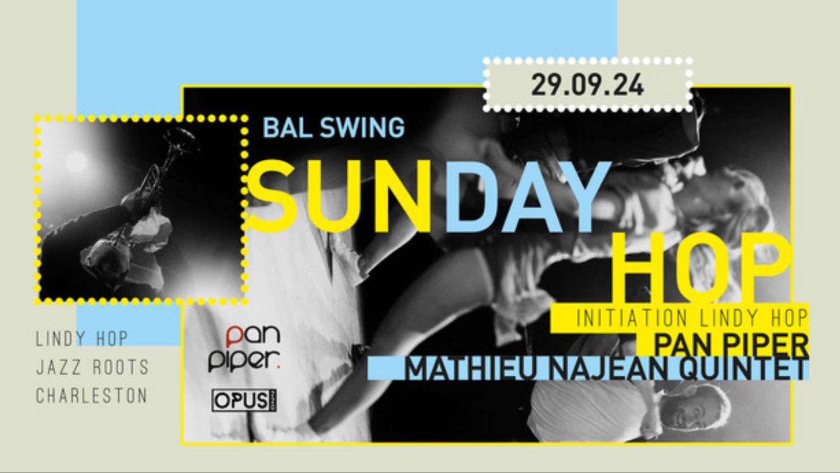 Sunday Hop - Bal Swing avec Mathieu Najean Quintet Le 29 sept 2024