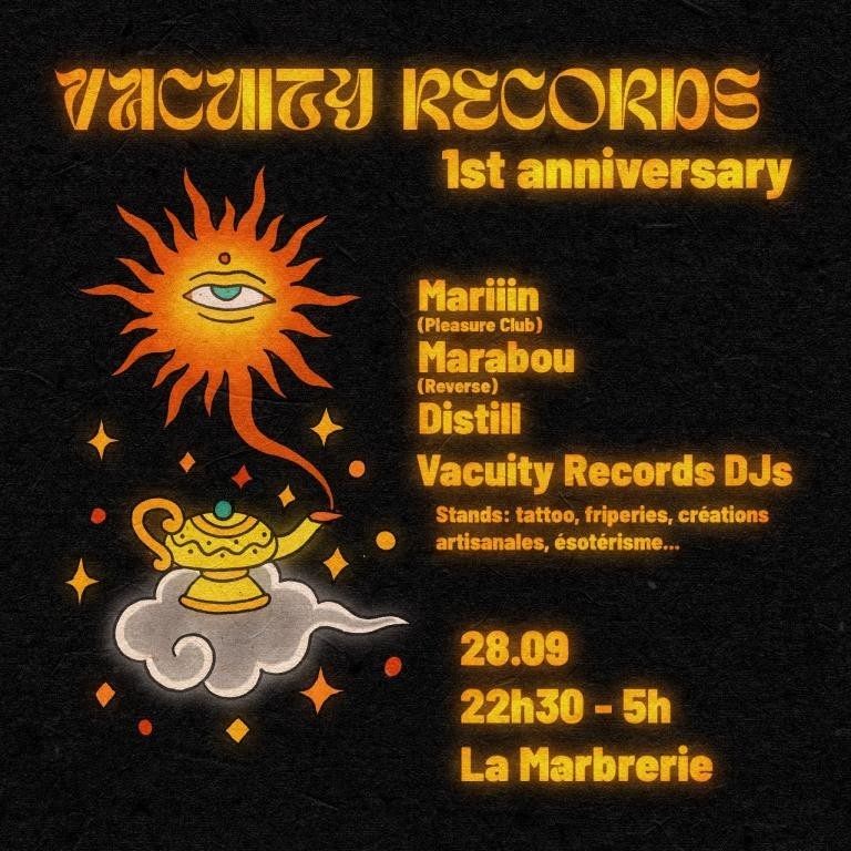 VACUITY RECORDS - 1st Anniversary Du 28 au 29 sept 2024