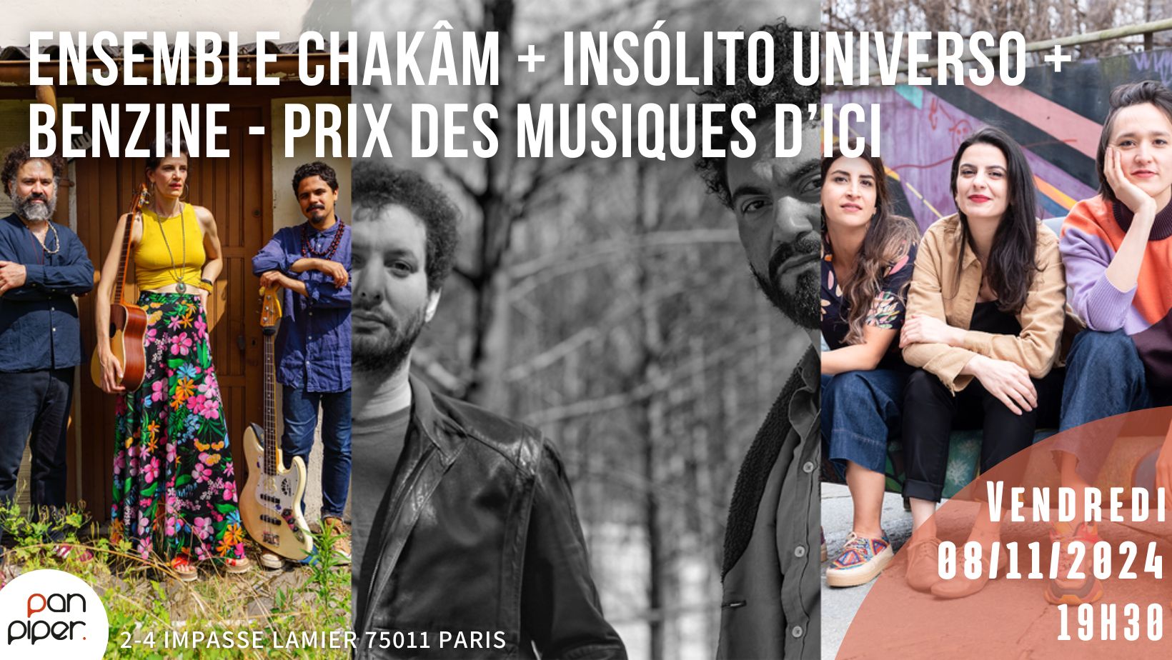 Ensemble Chakâm + Insólito UniVerso + Benzine -... Le 8 nov 2024