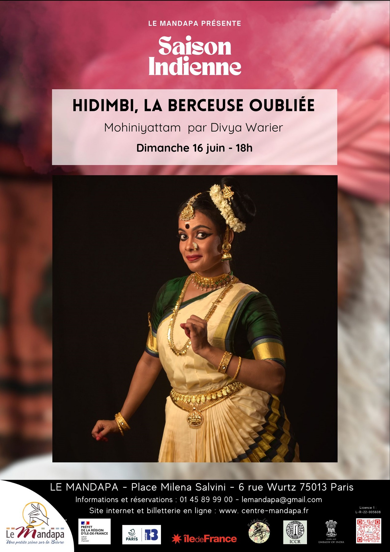 Hidimbi, la berceuse perdue - Danse indienne Mohiniyattam Le 16 juin 2024