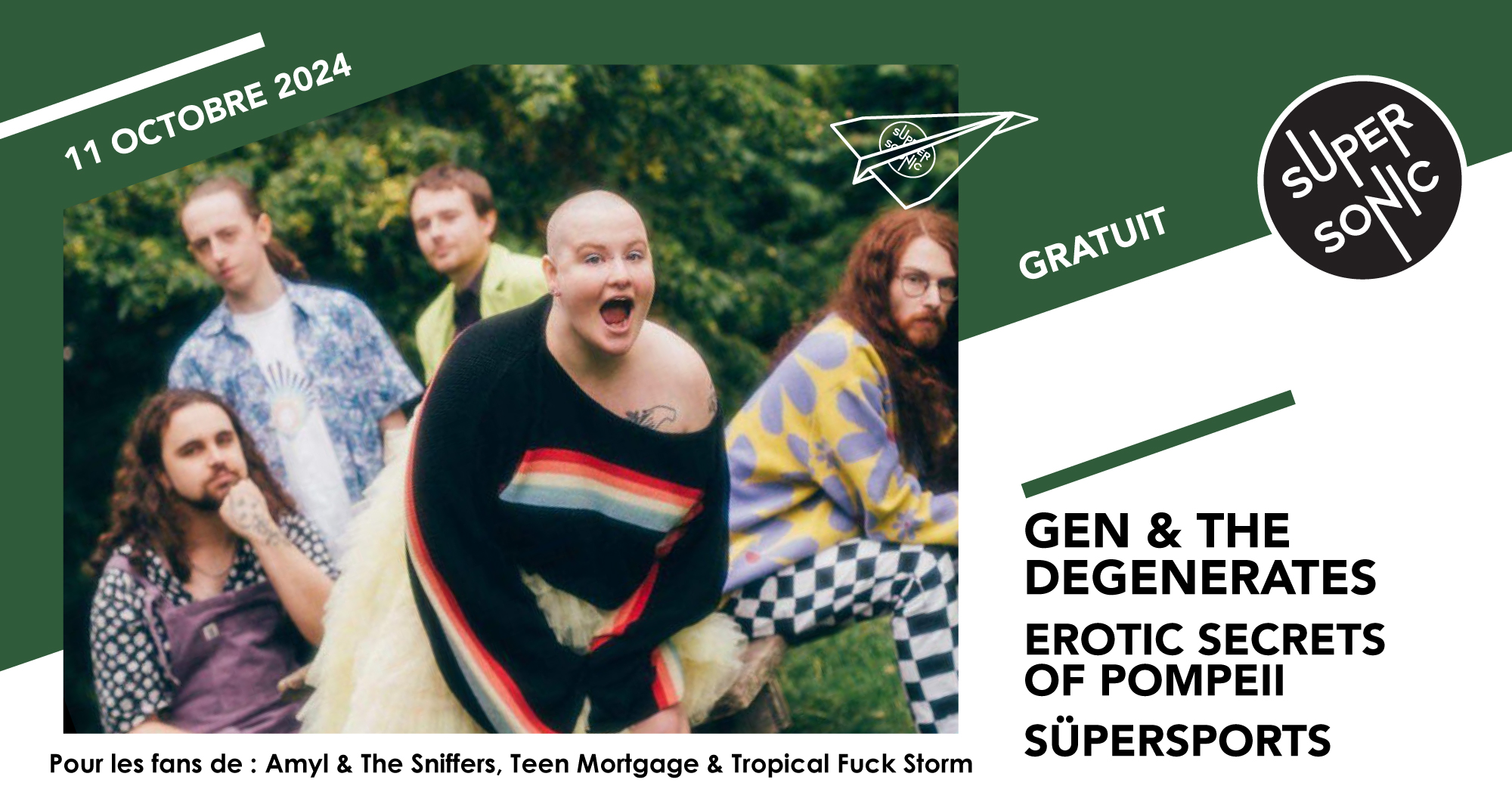 Gen & The Degenerates - Erotic Secrets Of Pompeii - Süpersports / Supersonic (Free entry)