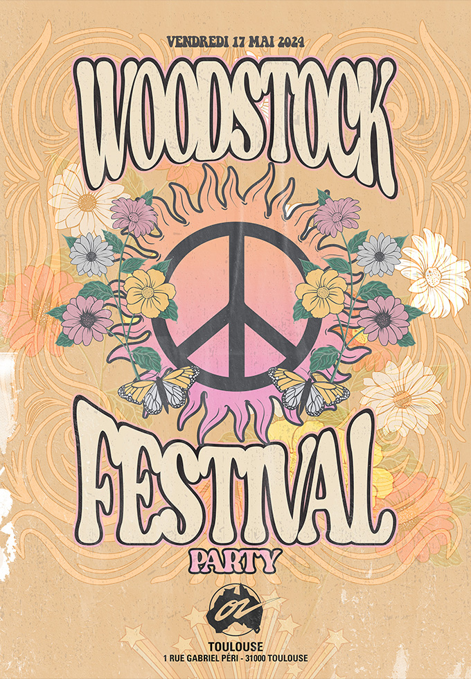 Woodstock Festival Party @Café Oz Toulouse Du 17 au 18 mai 2024