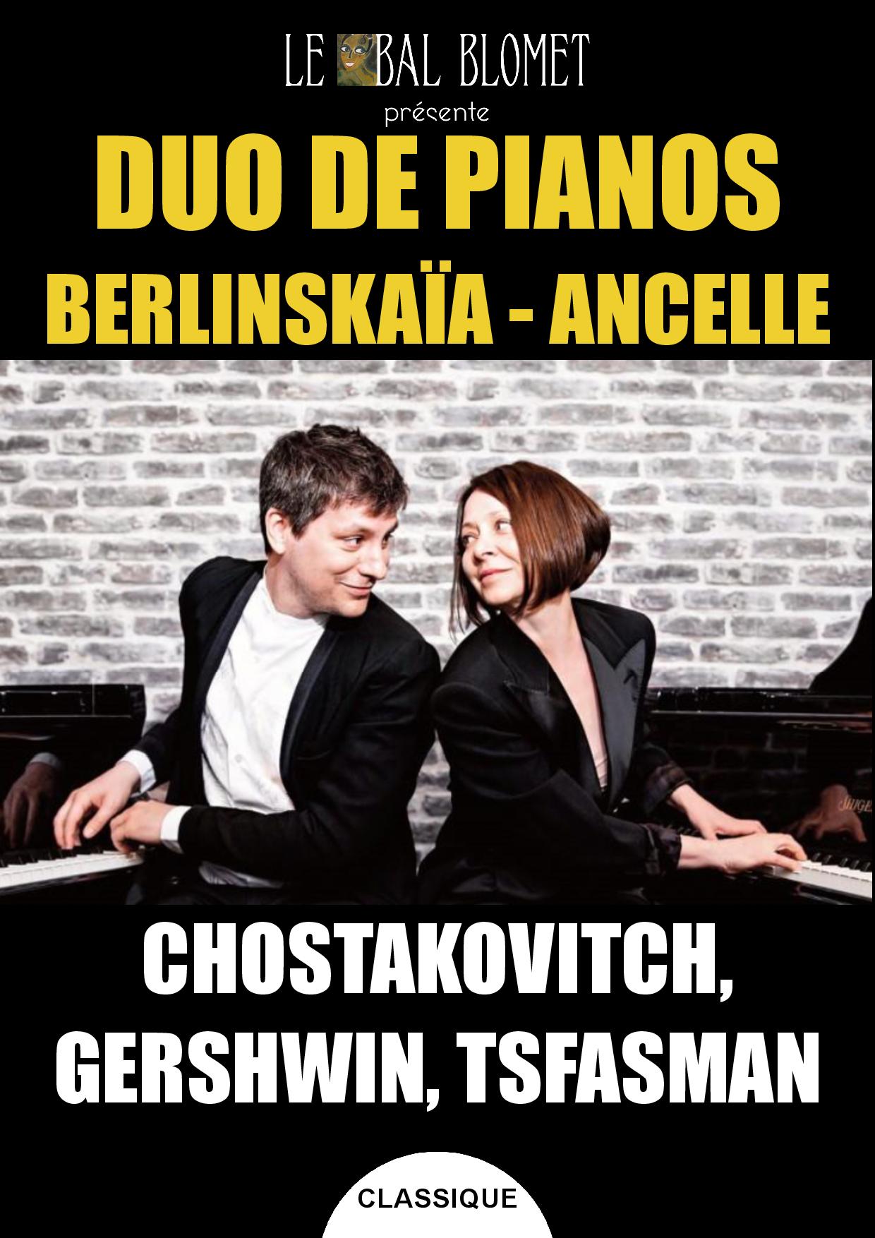 DUO DE PIANOS - BERLINSKAÏA & ANCELLE Le 12 fév 2025