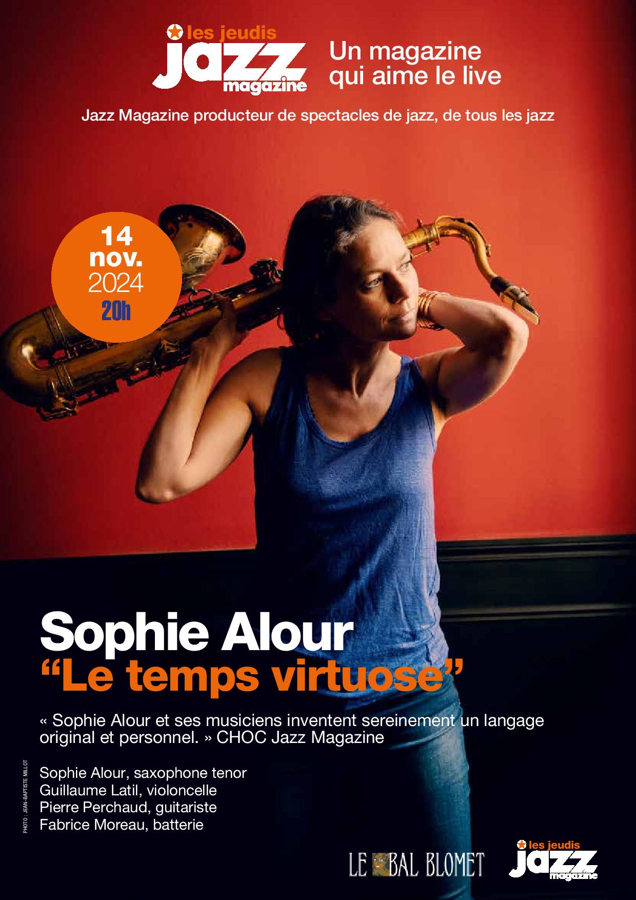 SOPHIE ALOUR - LES CONCERTS JAZZ MAGAZINE Le 14 nov 2024