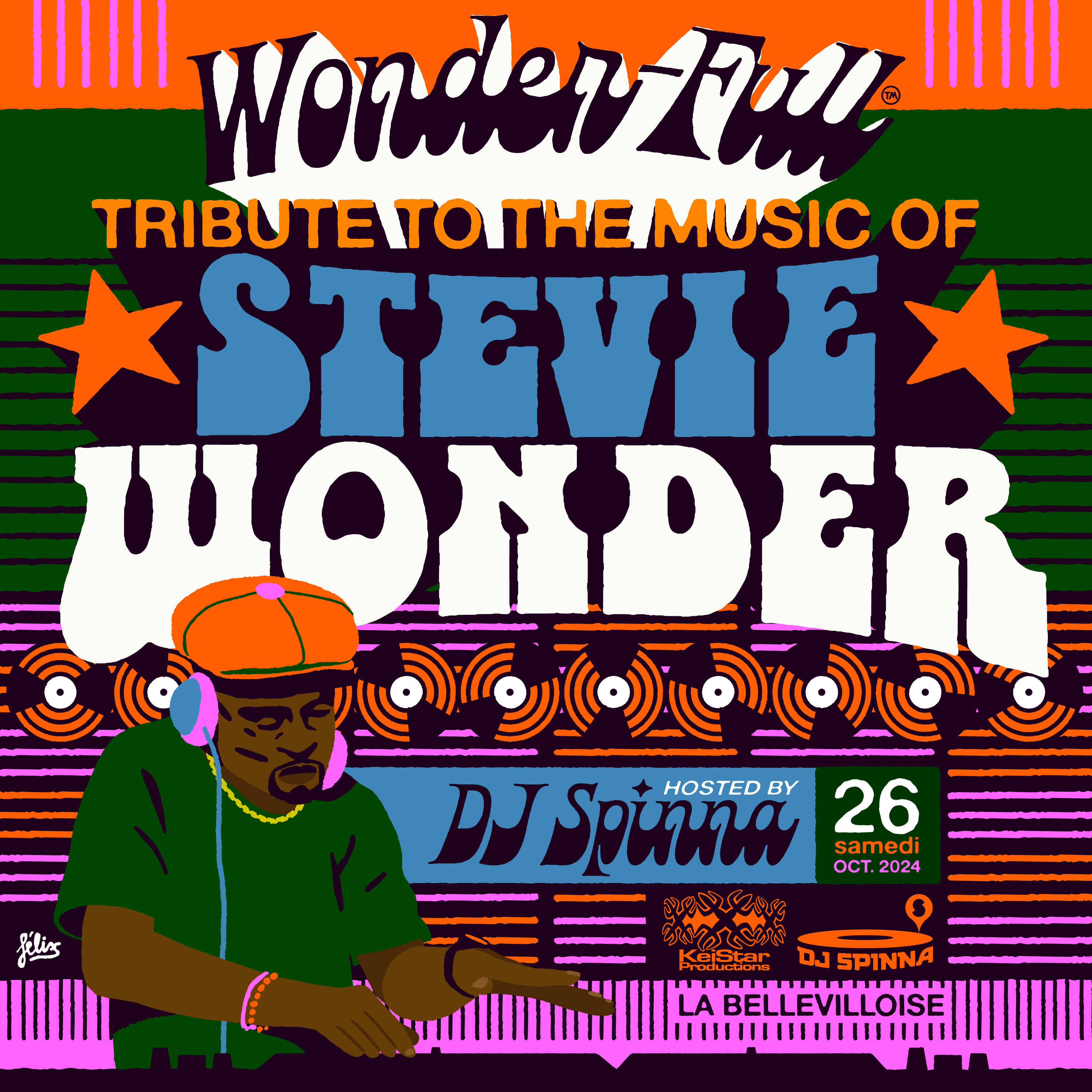 Wonder-Full, a Tribute to Stevie Wonder par DJ Spinna Du 26 au 27 oct 2024