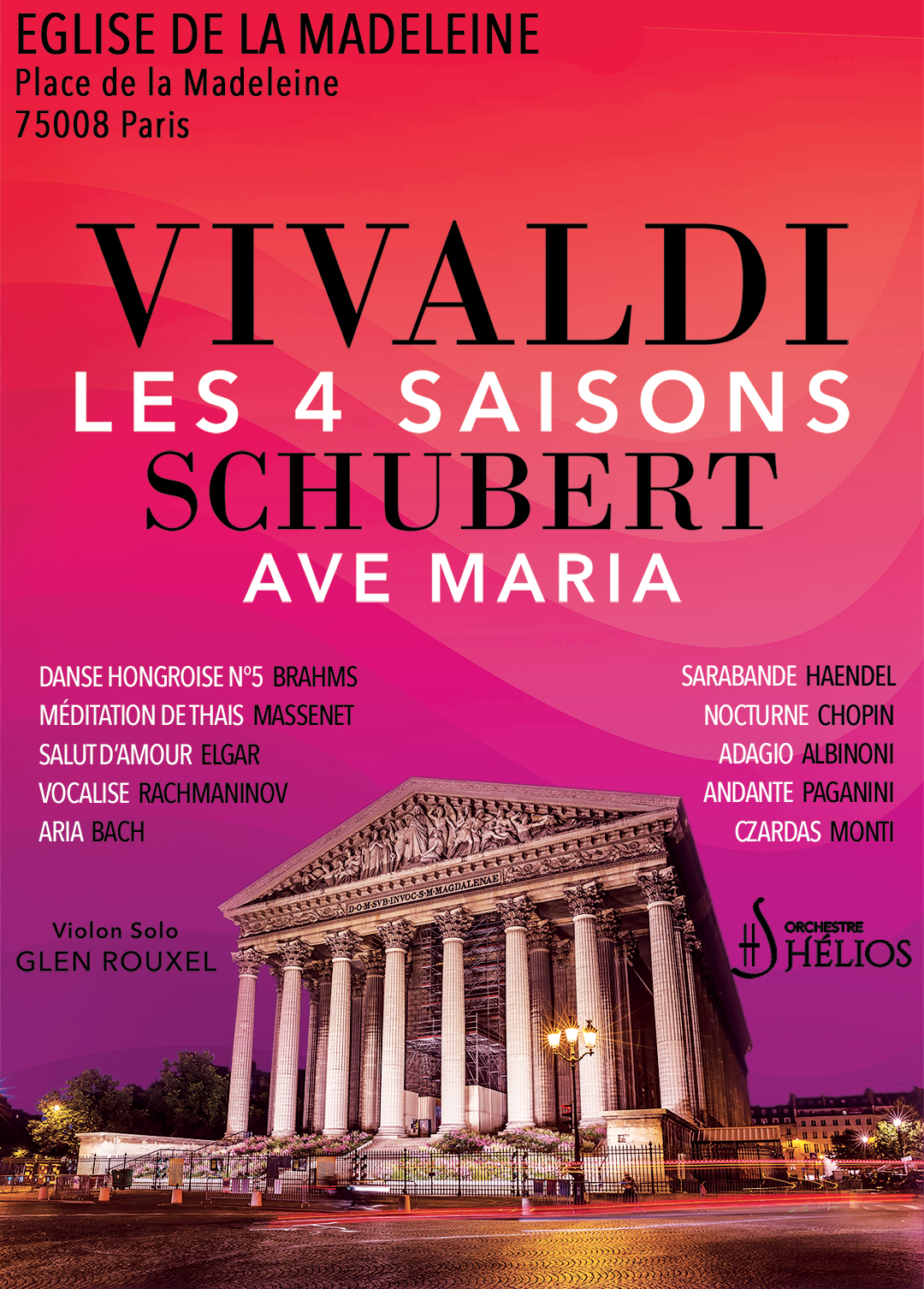 Les 4 Saisons de Vivaldi, Ave Maria et Célèbres... Du 3 janv au 19 sept 2025