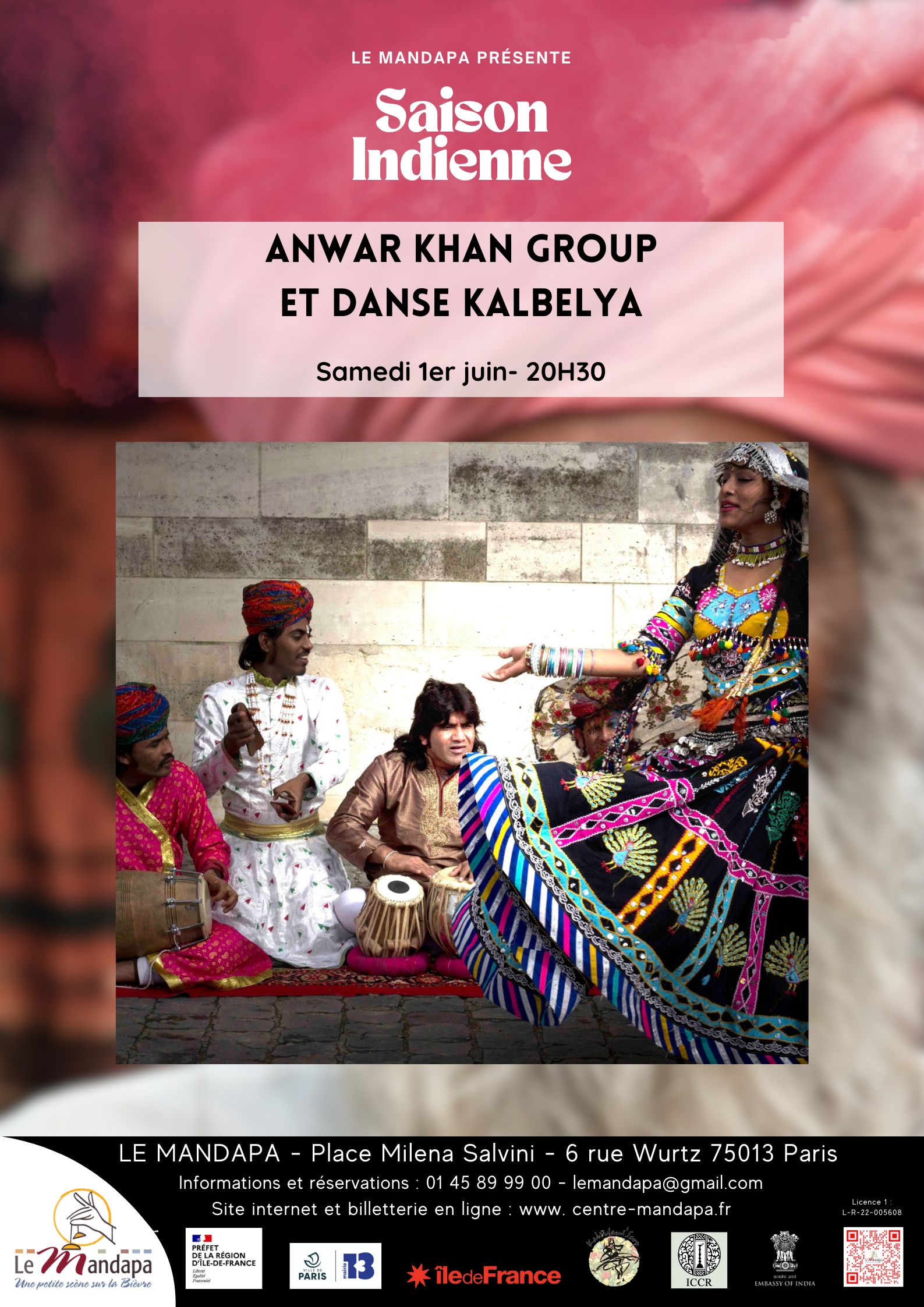 Anwar Khan group & Kalbelya - Musique et danse du Rajasthan Le 1 juin 2024