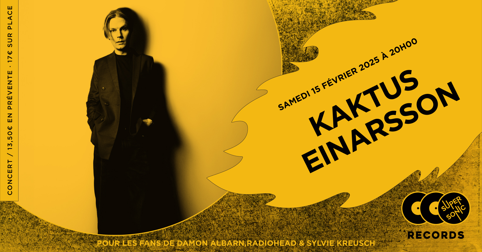 Kaktus Einarsson en concert (côté Records) Le 15 fév 2025