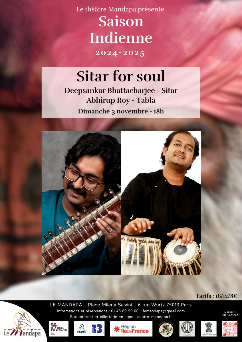 Sitar for soul - Musique indienne Le 3 nov 2024