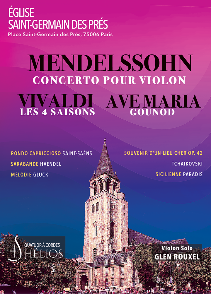 Les 4 Saisons de Vivaldi, Ave Maria, Concerto de Mendelssohn Du 13 août au 16 nov 2024