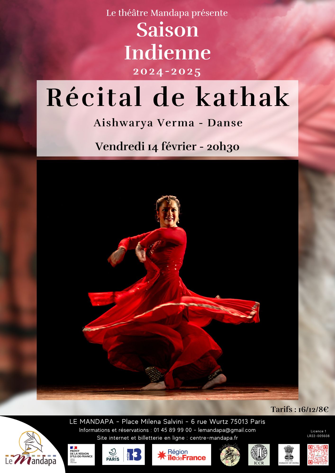 Récital de Kathak - Danse indienne Du 24/11/2024 au 14/2/2025