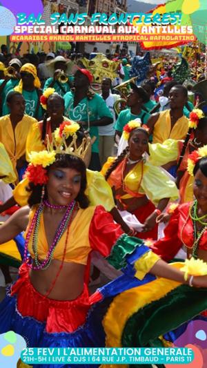 Bal sans frontières spécial carnaval aux Antilles
