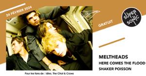 Meltheads • Here Comes The Flood • Shaker Poisson / Supersonic (Free entry)