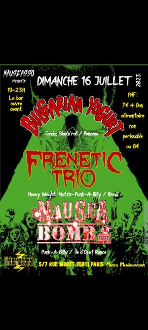 Monsters metal punkabilly motors avec Frenetic Trio, Nausea Bomb et Bulgarian Yogurt