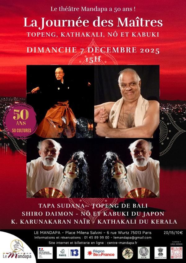 La Journée des Maîtres - Topeng, Kathakali, Nô et Kabuki.