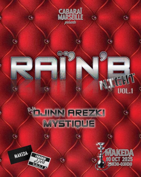 CABARAÏ présente RAÏ’N’B NIGHT