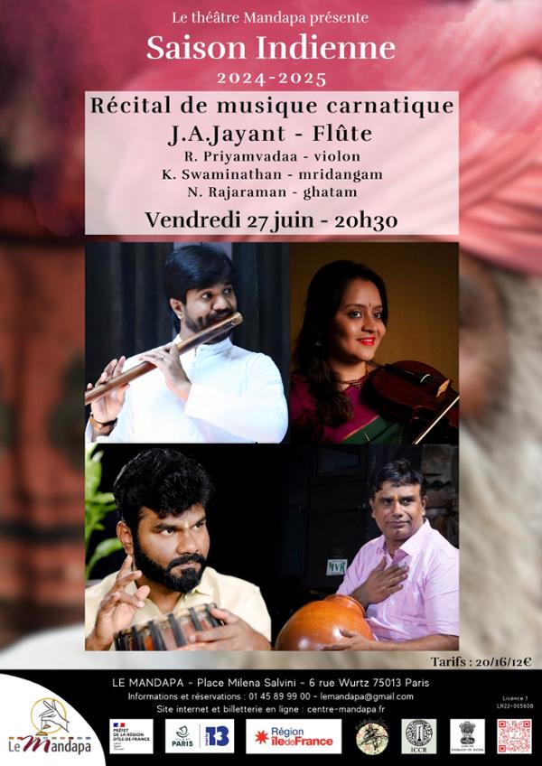 Récital de musique carnatique - Inde du Sud