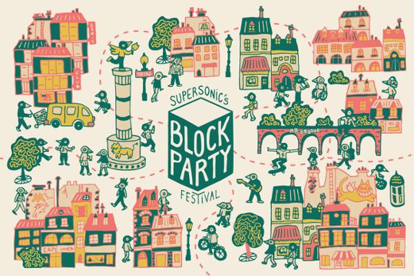 Block Party Festival a Guru : Lezard + Projector + Lip Filler + Langkamer