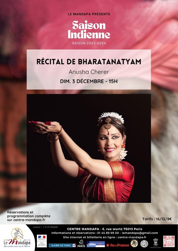 Récital de Bharata Natyam - Danse de l'Inde • Anusha Cherer