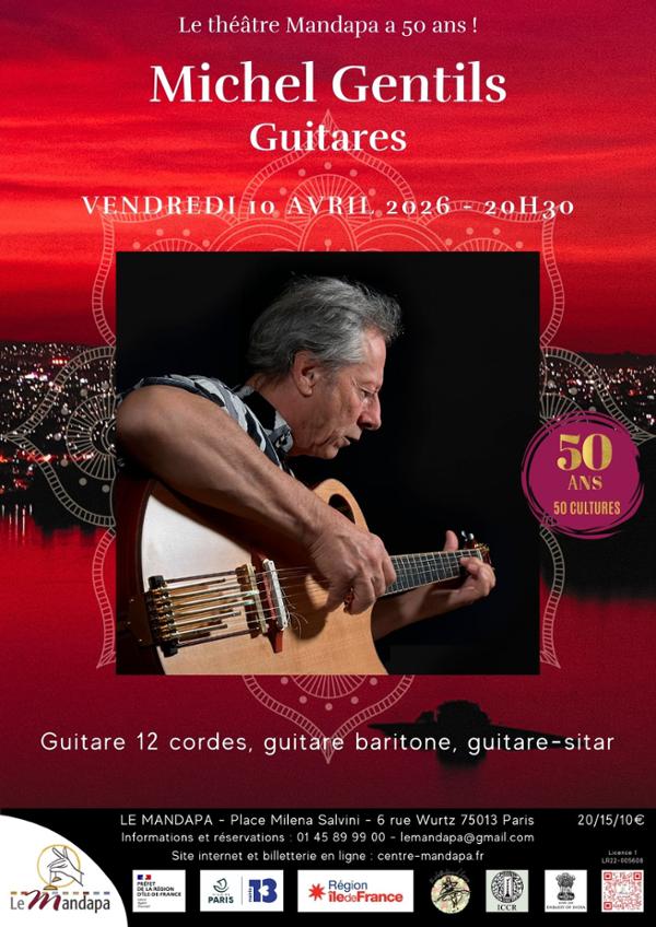 Michel Gentils - Guitare 12 cordes, guitare baritone, guitare-sitar
