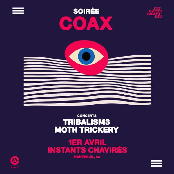 SOIRÉE COAX // 1ER AVRIL @ INSTANTS CHAVIRÉS (Montreuil) : Tribalism3 + Moth Trickery (Mathilde Proy)