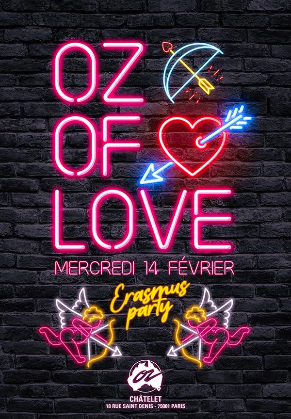 Oz of Love x Erasmus Party @ Café OZ Châtelet