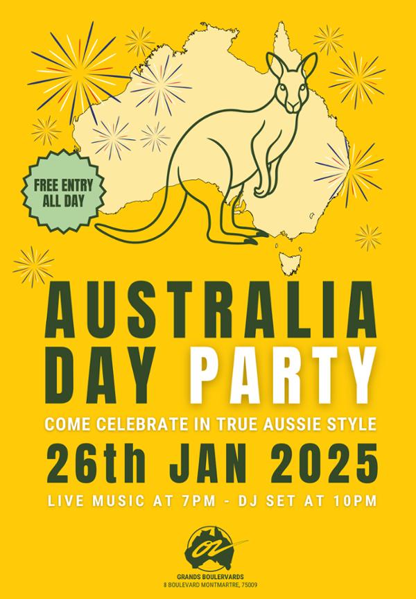 Australia Day Party @ Café Oz Grands Boulevards