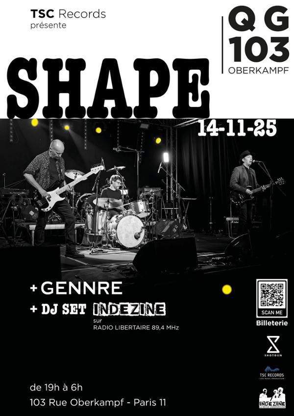 SHAPE + GENNRE + DJ INDEZINE RADIO LIBERTAIRE